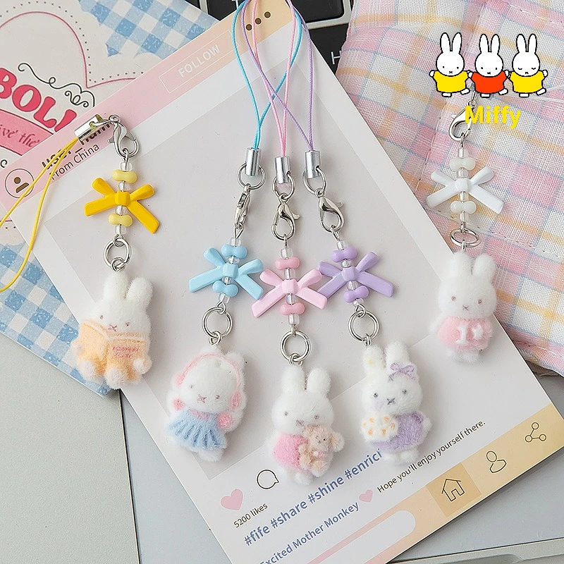Phone Cases Girly - Кавайный аниме-брелок Миффи, милый мультяшный кролик