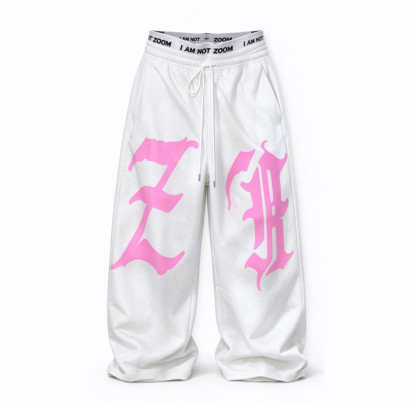 Y2K Gothic Letter Print Baggy Dance Sweatpants Women Double Waist Wide Leg Hip Hop Streetwear Loose Casual Graphic Trousers