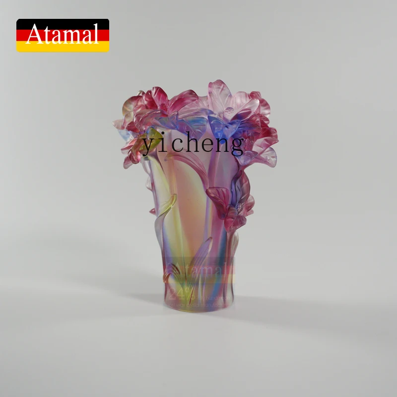 Hp-19 Glazed Incense Burner Niche Crystal Handicrafts High-end Hotel Dining Table Vase Ornament