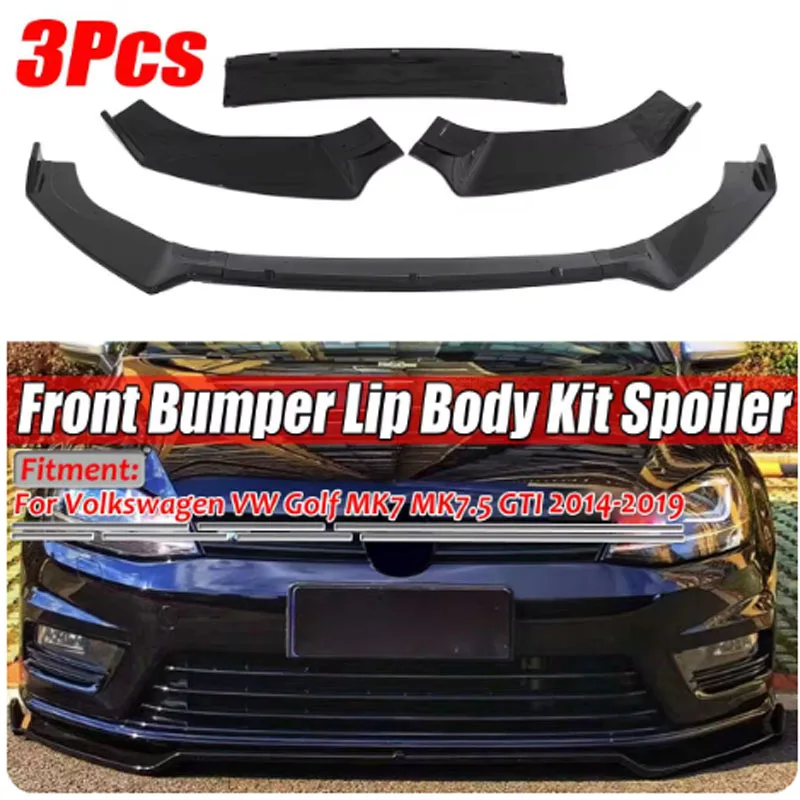 

MAX Style Car Front Bumper Splitter Lip Spoiler Diffuser Guard Cover For Volkswagen Golf 7 Facelift MK7.5 R GTI Rline 2013-2020