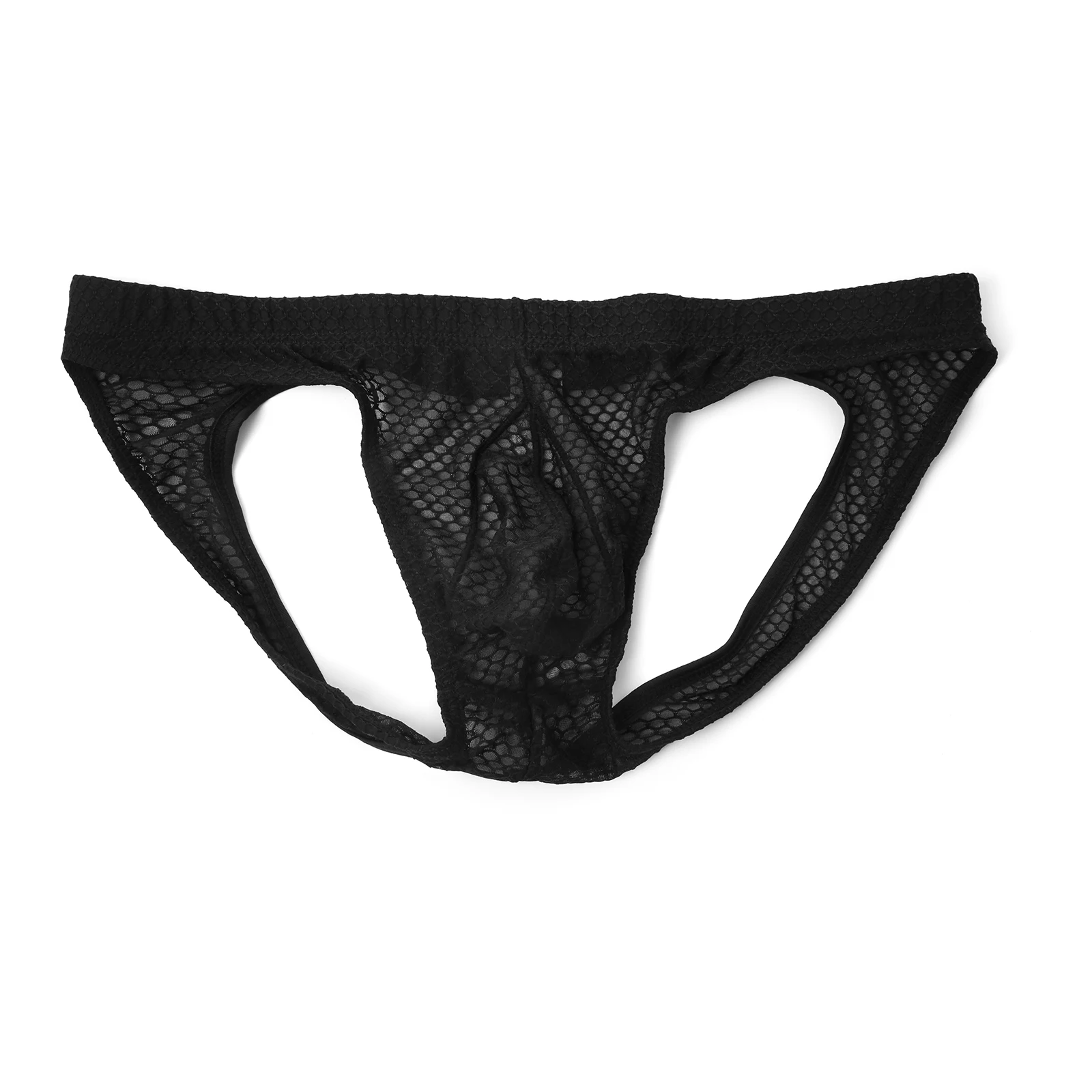 

Men Breathable Jockstrp Gyms Elastic Underpants Supporter Jock Strap Mesh Ice Silk Underwear Bikini High-Cut Briefs Gymwear