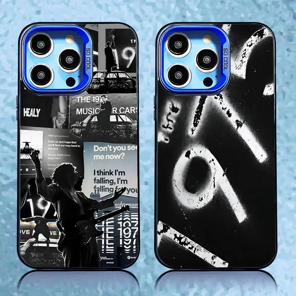 

Band 1975 Phone Case For iPhone 16,15,14,13,12,11,Pro,XS,Max,Plus,Mini,SE Blue Candy Matte Shockproof Cover