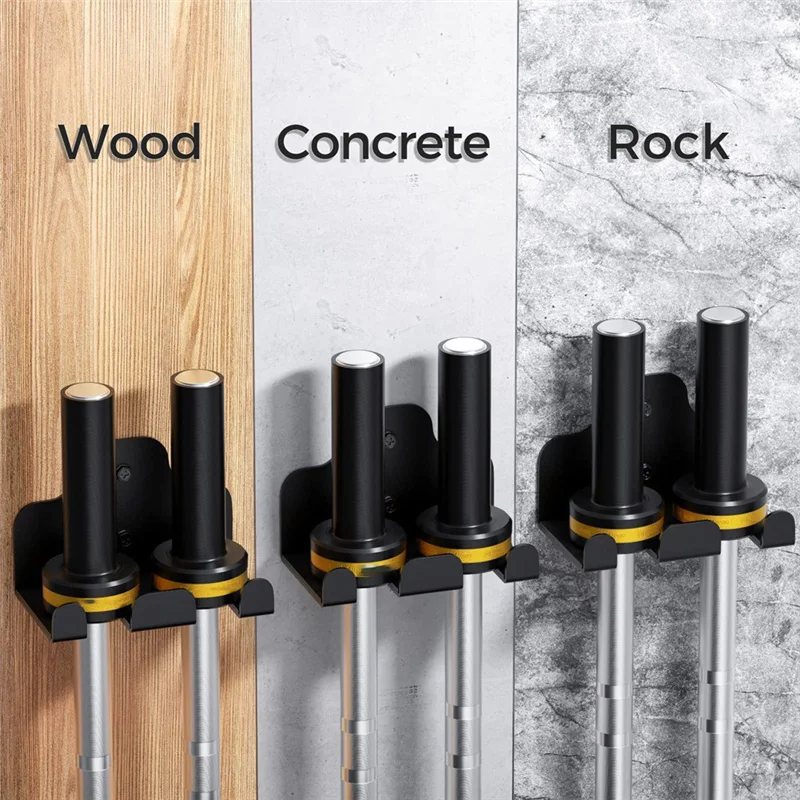 A47F-Barbell Hanger,โรงรถ GYM Bar Wall Rack,แนวตั้ง Barbell Mount Rack,ผงสีดําเคลือบ,อุปกรณ์ออกกําลังกายที่บ้าน