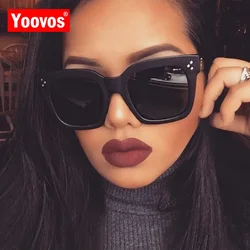 Yoovos 2023 Neue Platz Sonnenbrille Frauen Marke Designer Retro Spiegel Mode Sonnenbrille Vintage Shades Lunette De Soleil Femme