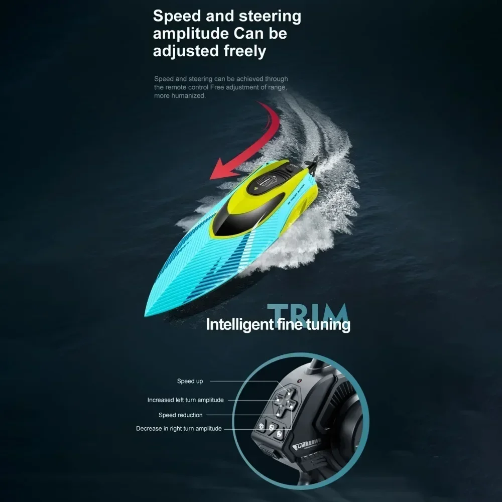 เรือบังคับวิทยุ S3 กำลังสูง เรือเร็วขนาดใหญ่ ความเร็วสูง พร้อมมอเตอร์ชาร์จไฟ ของเล่นเด็ก รุ่นจำลองเรือ ของขวัญ