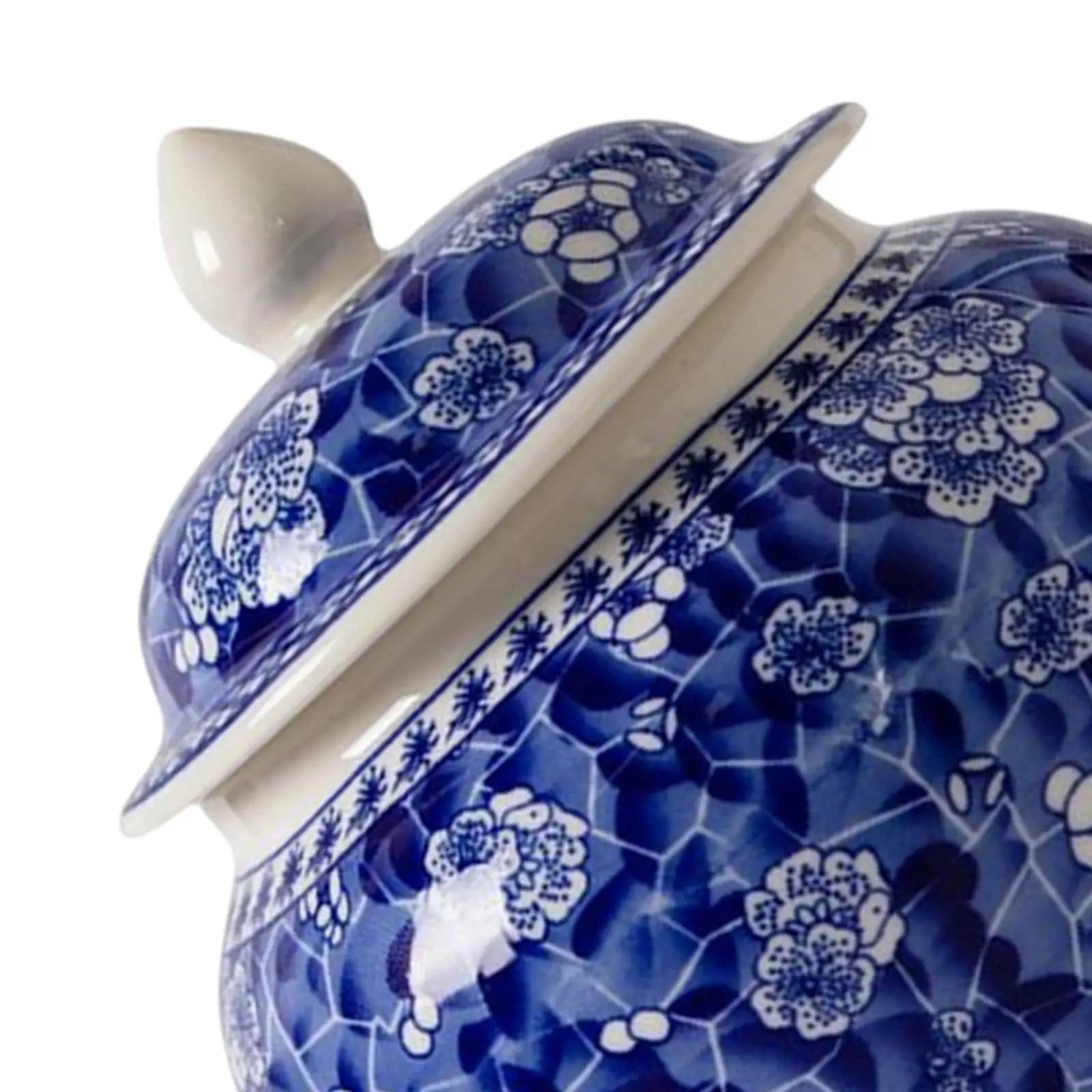 Ceramic Ginger Jar Asian Ginger Jar Chinese with Lid Traditional Porcelain Jars for Countertop Floral Arrangement Home