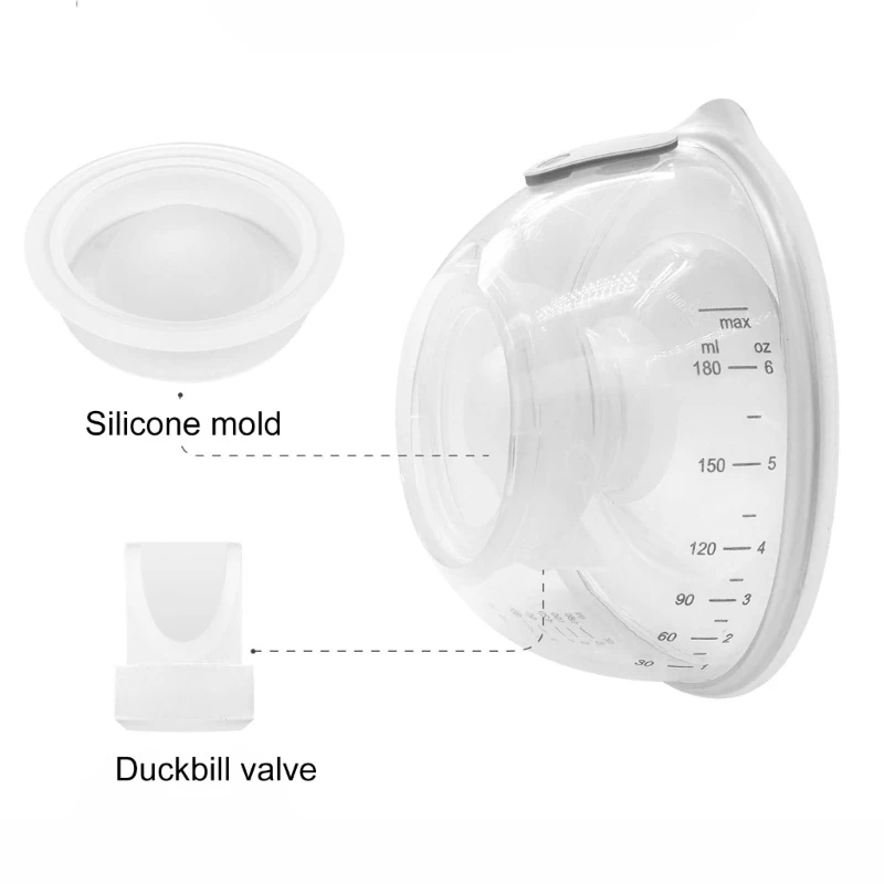 6pcs For V1/V2 Electric Breast Pump Silicone Duckbill Valves Diaphragm Milk Suction Machine Membrane Breast Pump Parts Feeding