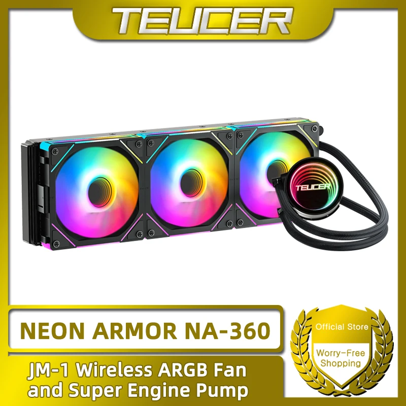 TEUCER NA-360 PC 수냉식 방열판, LGA 2011 V3 X99 마더보드 CPU 쿨러, 인텔 1700 1200 1155 AMD AM4 AM5 용 