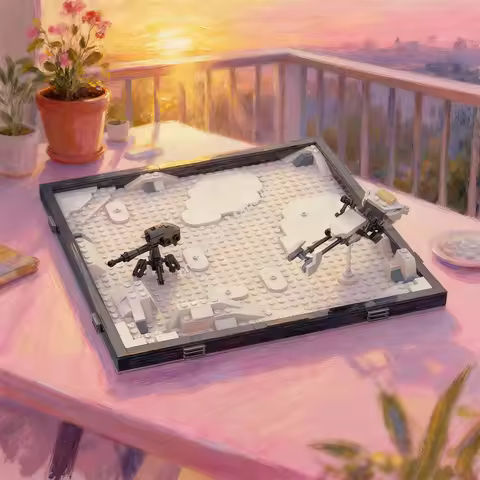 246pcs MOC Star Battle Display Base Diorama Empire Hoth Model Building Christmas Gifts Blocks Construction Toys Idea Education