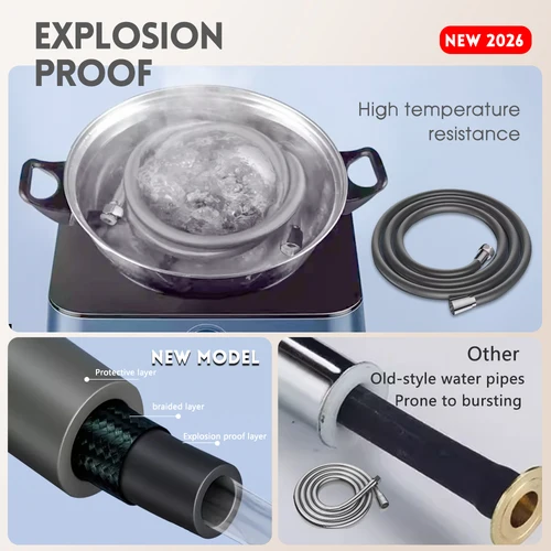 Imagen 2 del producto Cabezal de Ducha de Alta Presión con Filtro para Agua Dura, Multifuncional, de Mano, 2026 Ion Drops