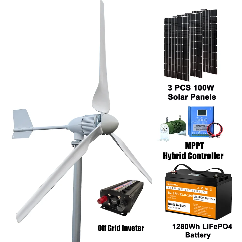 

Fast Delivery Poland 3000w Horizontal Wind Turbine Generator 24v 48v 96v Low RPM Windmill With Solar Panels Free Power