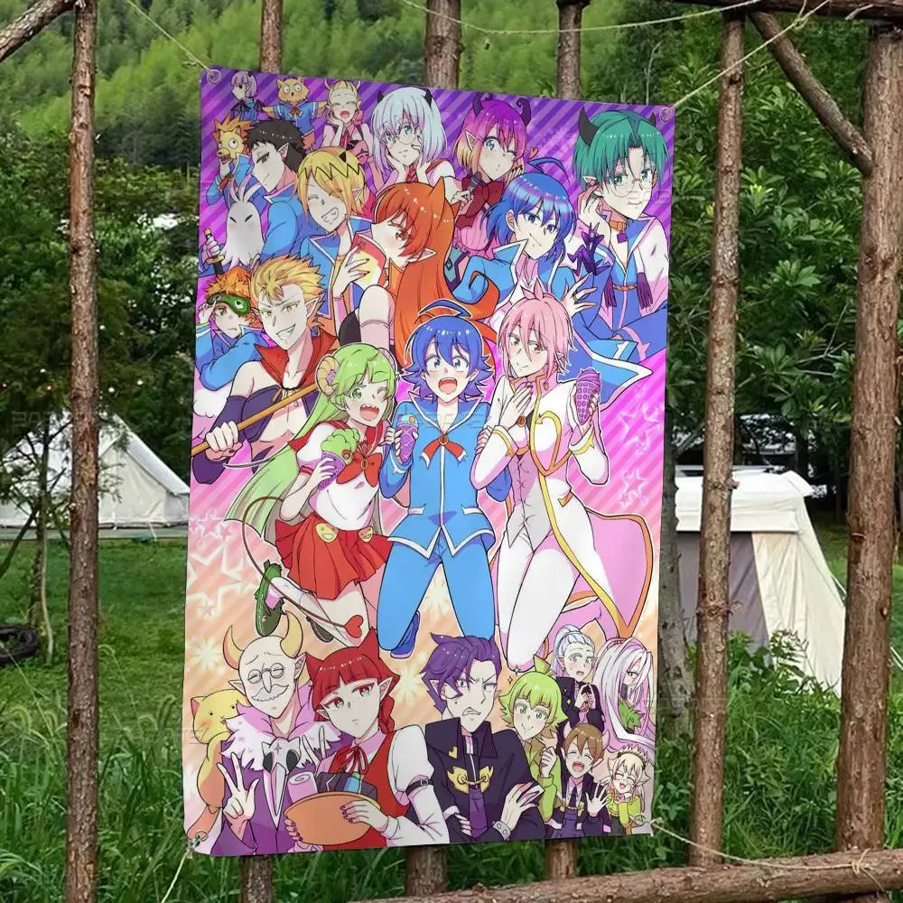 School Anime W-Welcome to Demon School Iruma kun Family Gatherings Outdoor Atmosphere Flags Camping Decorations Banners