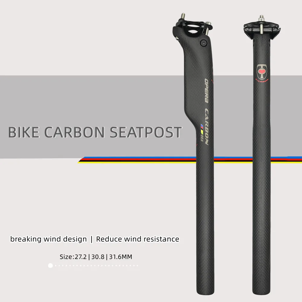 Carbon MTB Bicycle Seat Post, Seatpost, 20mm, 27.2, 30.8, 31.6 Seat for Bicycle, Length 350, 400mm, New