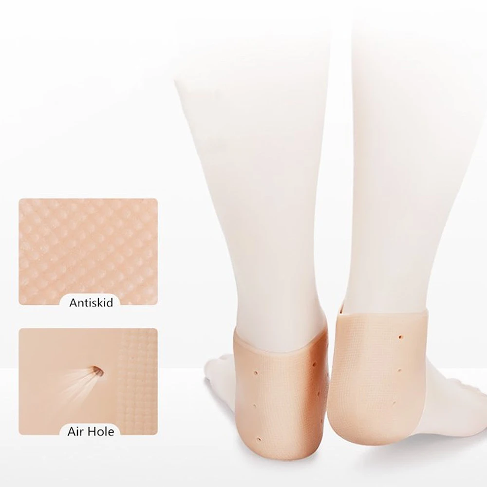 Tcare 1 Pair Heel Protector Protective Sleeve Heel Spur Pads for Relief Plantar Fasciitis Heel Pain Reduce Pressure on Heel New