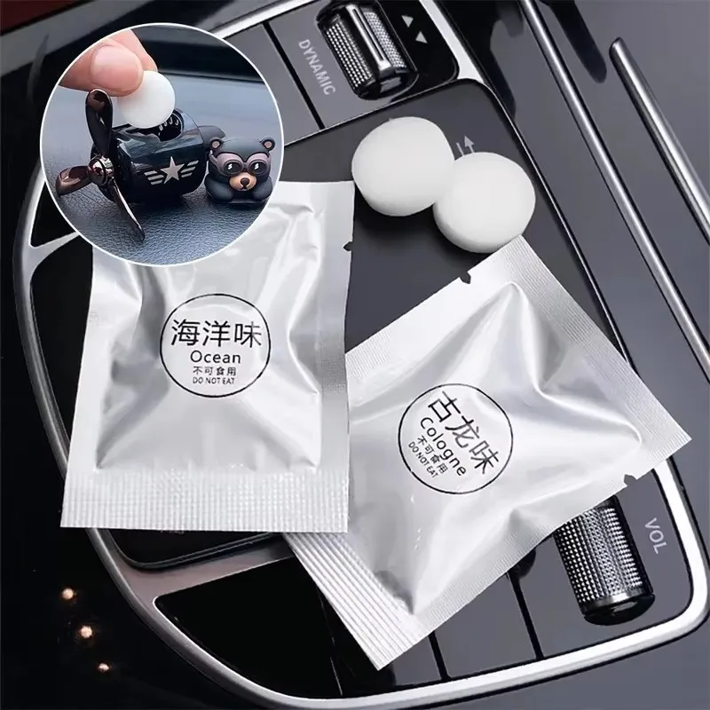 10/20/30/40/50Pcs Car Air Freshener Supplement Solid Car Perfume Car Air Conditioner Vent Auto Ocean Refill Air Outle