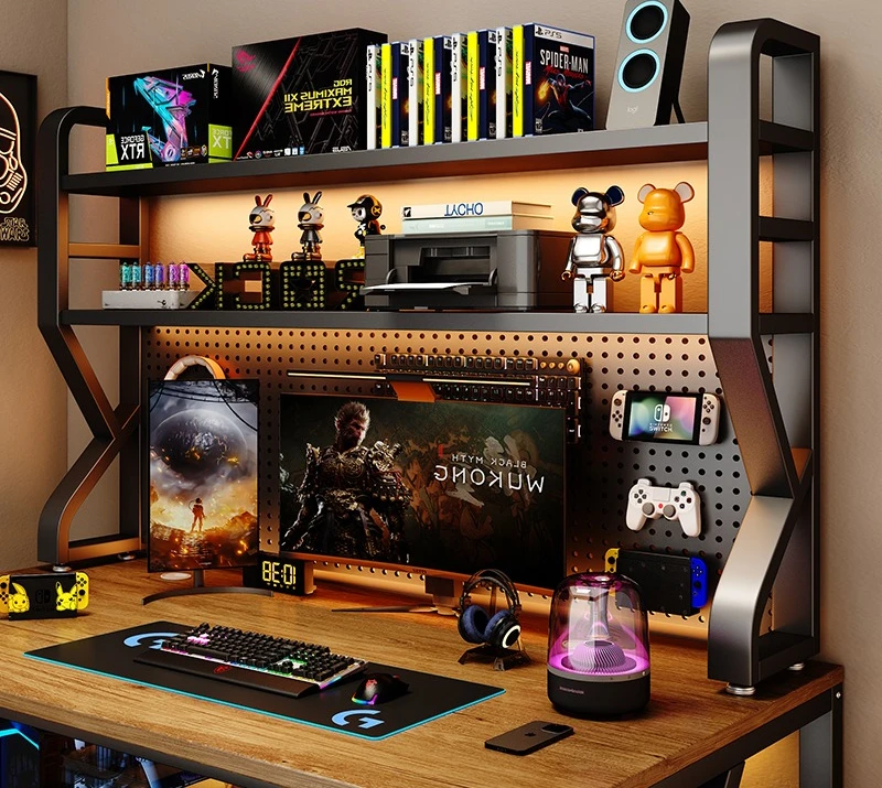 

Desktop storage Dongdongna durable desk multi-layer computer desk countertop wrought iron book student desk