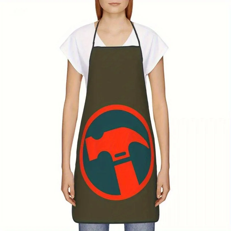 

Hammer Icon Tool Pattern Kitchen Apron Industrial Style Chef Cooking Bibs Linen Waterproof Home Baking Uniform Multi Sizes