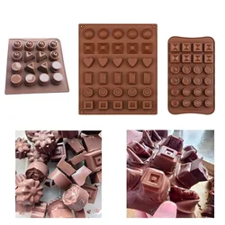 Silicone Chocolate Mold Set Non Stick Geometric Shape Candy Molds for Baking DIY Craft Ice Cake Decorations and Soap Making