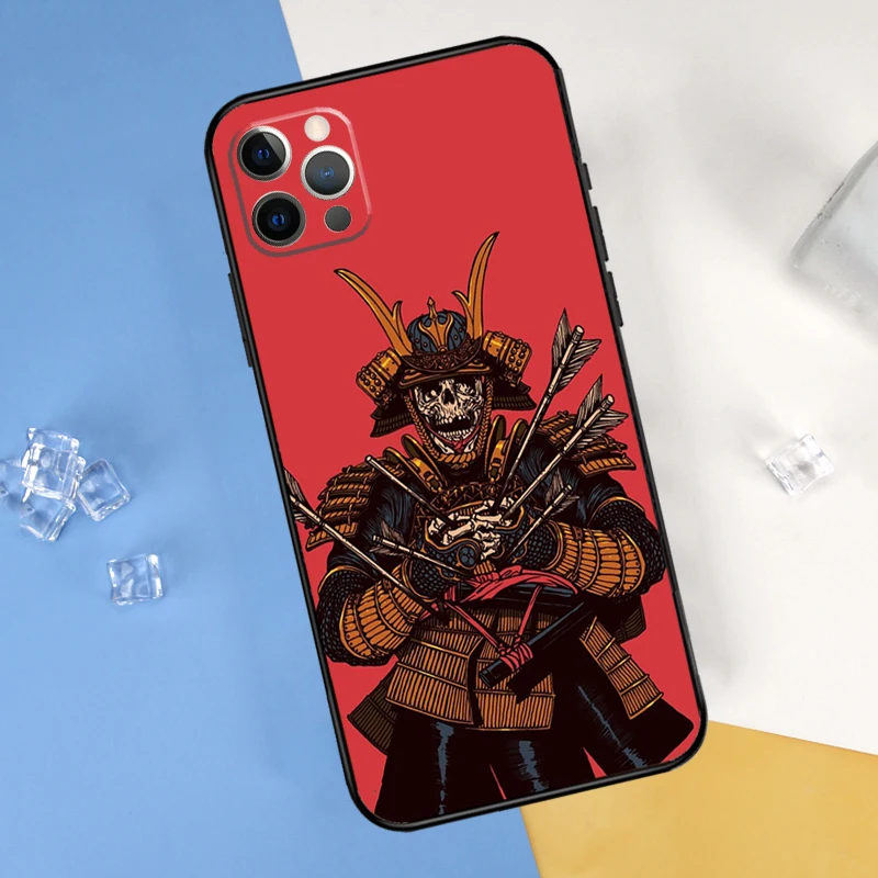 Japanese Samurai Warrior Case For iPhone 16 15 11 12 13 14 Pro Max XR X XS Max Plus 12 13 Mini Back Cover Phone Case