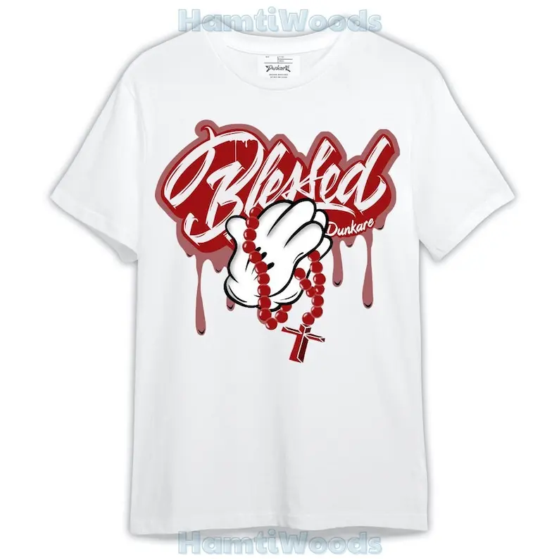 T-Shirt God Blessed Drip, 12 Red Taxi T-Shirt, To Match Sneaker Red Taxi 12s 2304 NCT