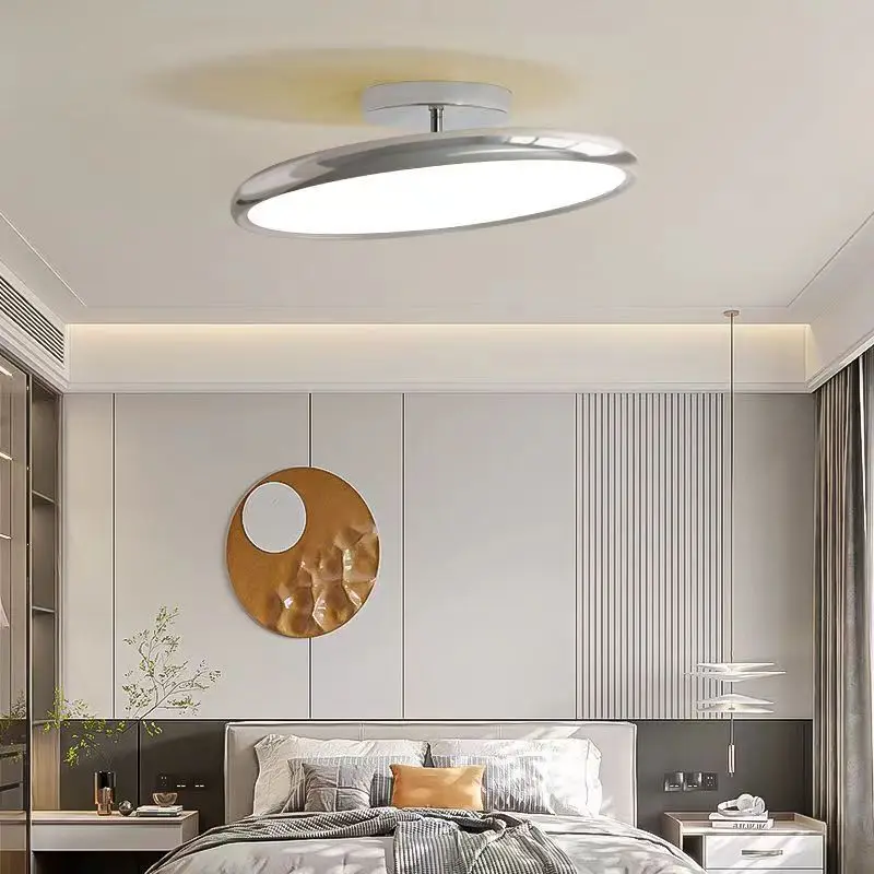 Wabi-Sabi Adjustable Direction Living Room Bedroom Study Ceiling Lamp Full Spectrum Eye Protection Bedroom Ceiling Light