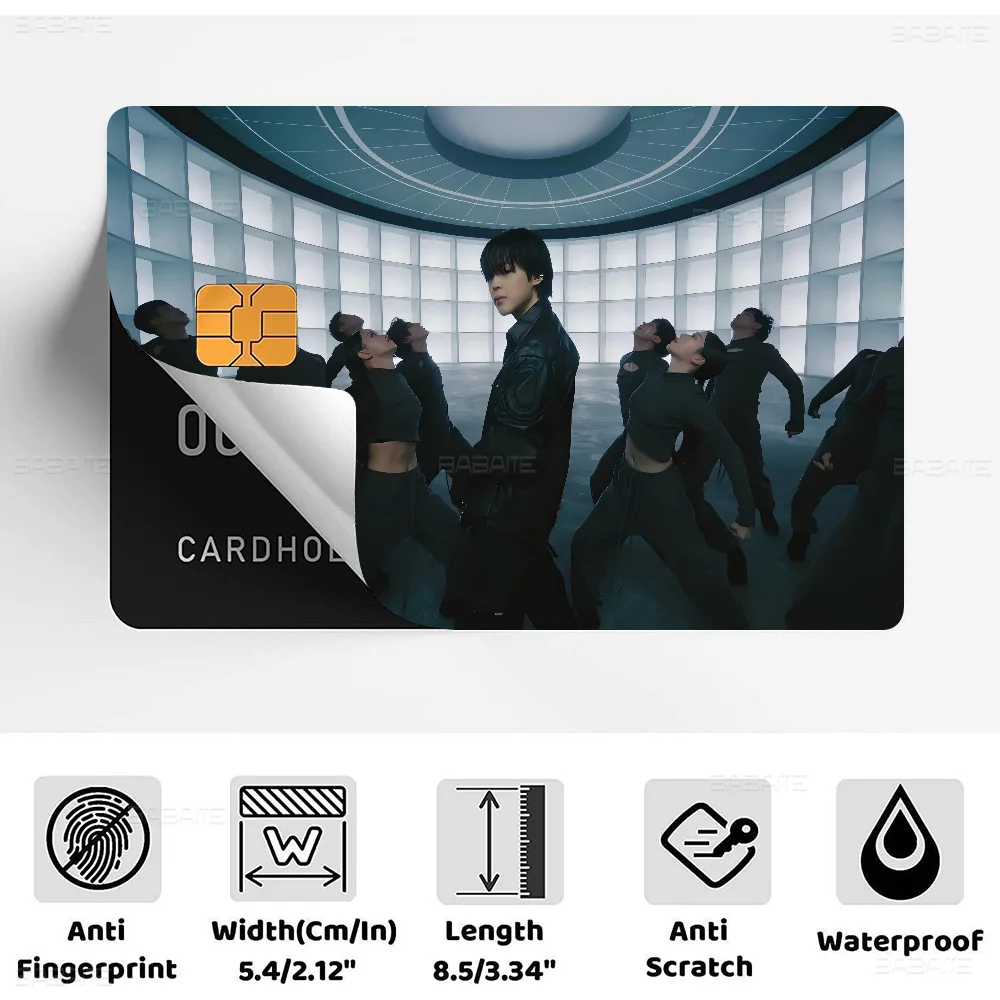 Singer J-Jimin Kpop Credit Card Skin Stickers for VISA Bank Bus Metro Access Card Protective Film Cover Sticker Decal Women