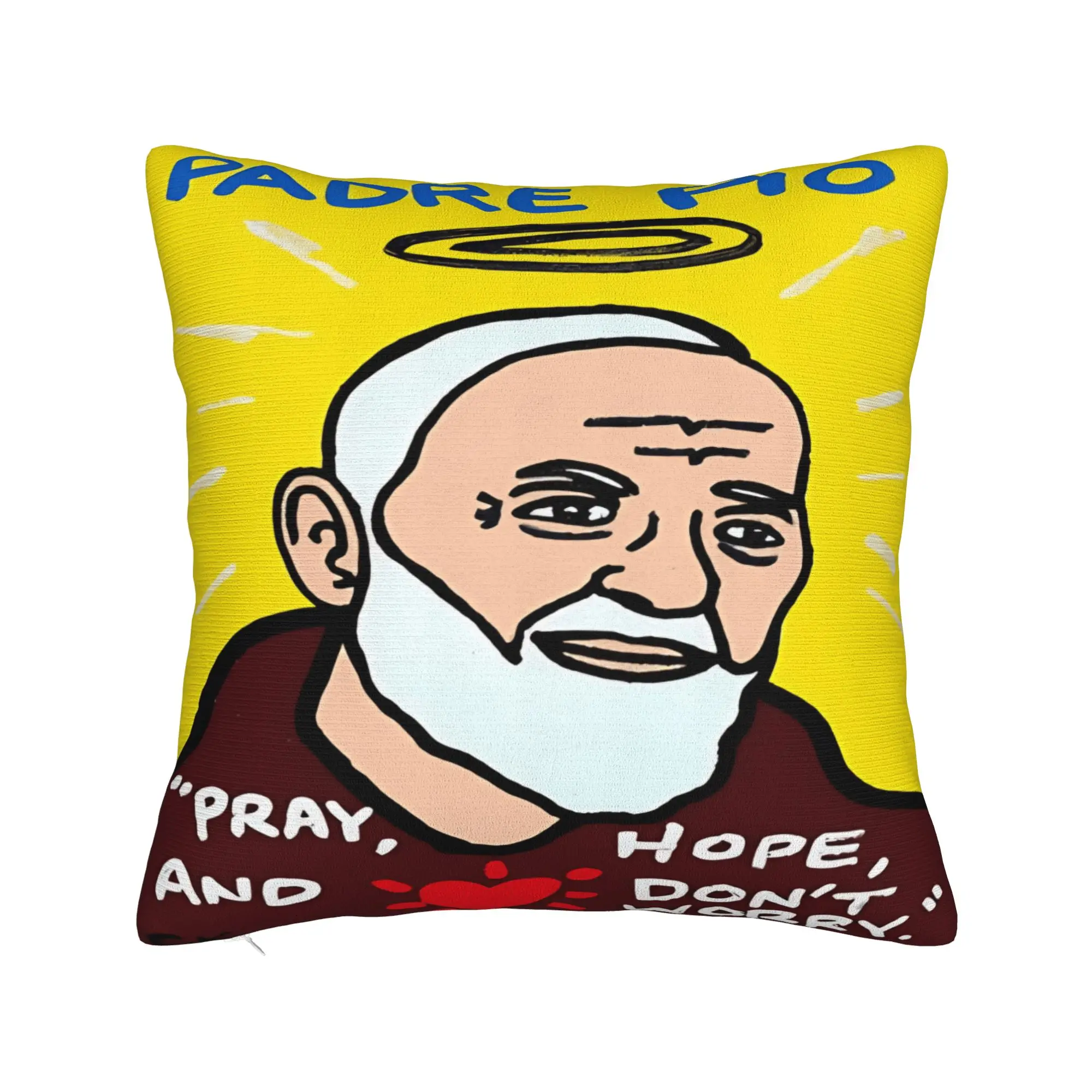 Padre Pio Of Pietrelcina Pillow Case Stay With Me Soft Pillow Cover For Sofa Bedroom Home Decor Morden Pillowcases