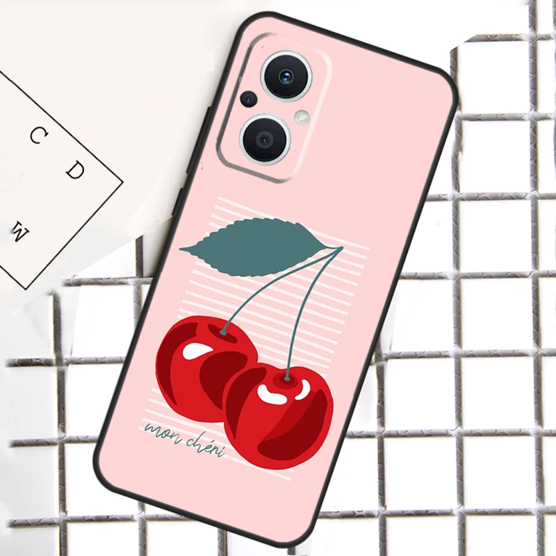 Red Cherry Summer Fruit For OPPO Reno 13 14 12 11 10 Pro 11F 12F 13F 14F 7 8 Lite 8T OPPO Find X5 X6 X8 Pro Case