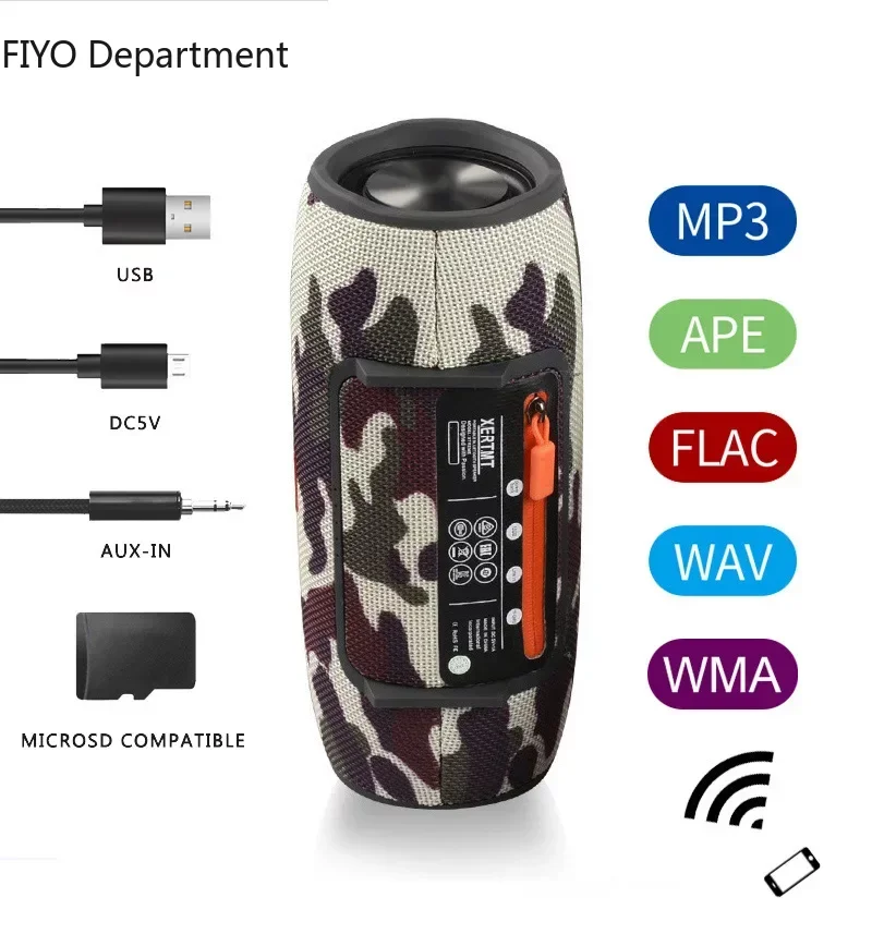 3600mAh 40W TWS Bluetooth Speaker Waterproof Portable PC column bass Music Player Subwoofer Boombox with BT AUX TF usb