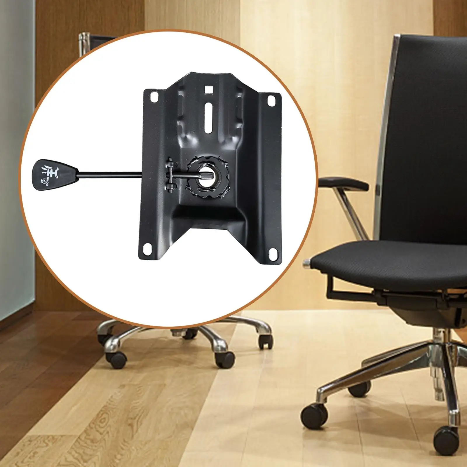 Replacement Office Chair Tilt Control Mechanism Sturdy Metal Seat Plate with Height Adjustment for Gaming Chair Home Chair
