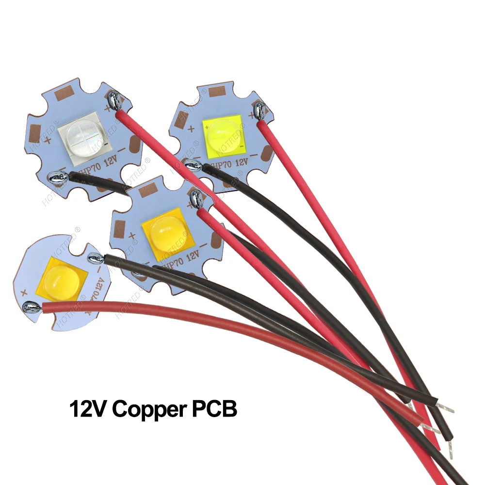 XHP70 LED Chip 20W DC3V6V12V 7070High Power Bead Diodes Cold White With Cable Wire For DIY Flashlight Parts Bicycle Car HeadLamp