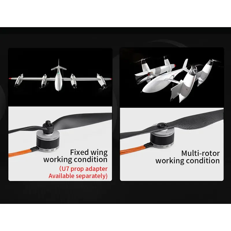 -MOTOR MN4116 High Efficient 24V 6S 1000W Industrial Grade Waterproof Multi-rotors VTOL Fixed Wings Motor