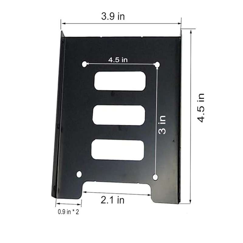 حامل محول Coolcirc 2.5 إلى 3.5 بوصة معدني SSD/HDD مع SATA لحافظة الكمبيوتر ومجموعة تركيب القرص الصلب المحمول للاستخدام المحمول