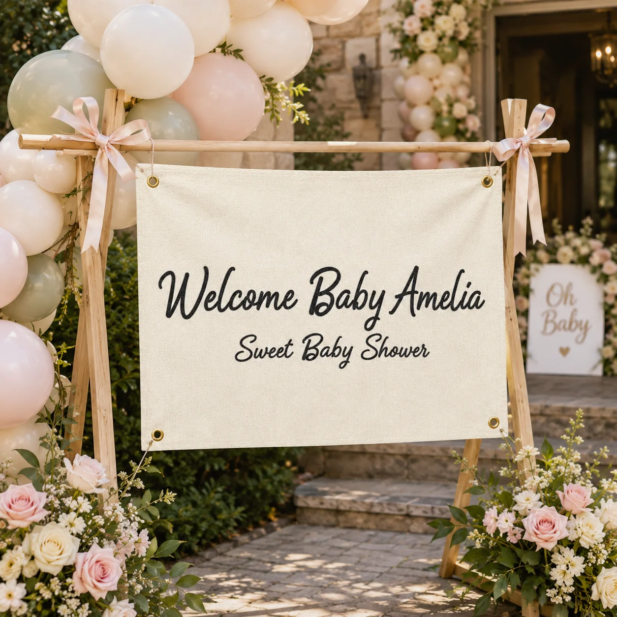 Personalisiertes Baby-Shower-E – Party Banner Gold Bewertung und Preis