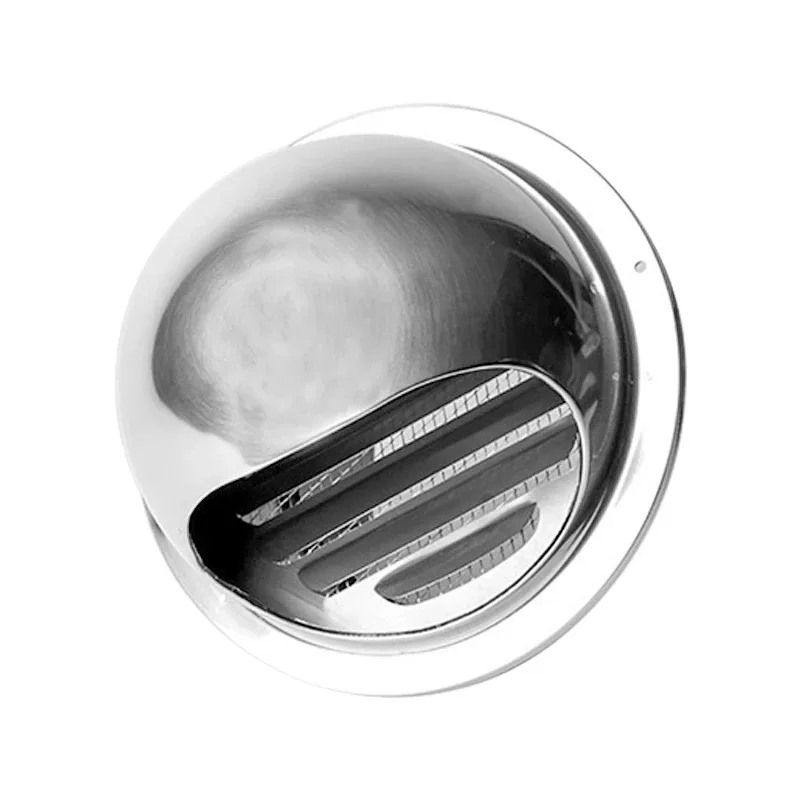 Stainless Steel Air Vent Cap, Rainproof Exhaust Hood, External Wall Vent Outlet Cover, Round Ventilation Grille