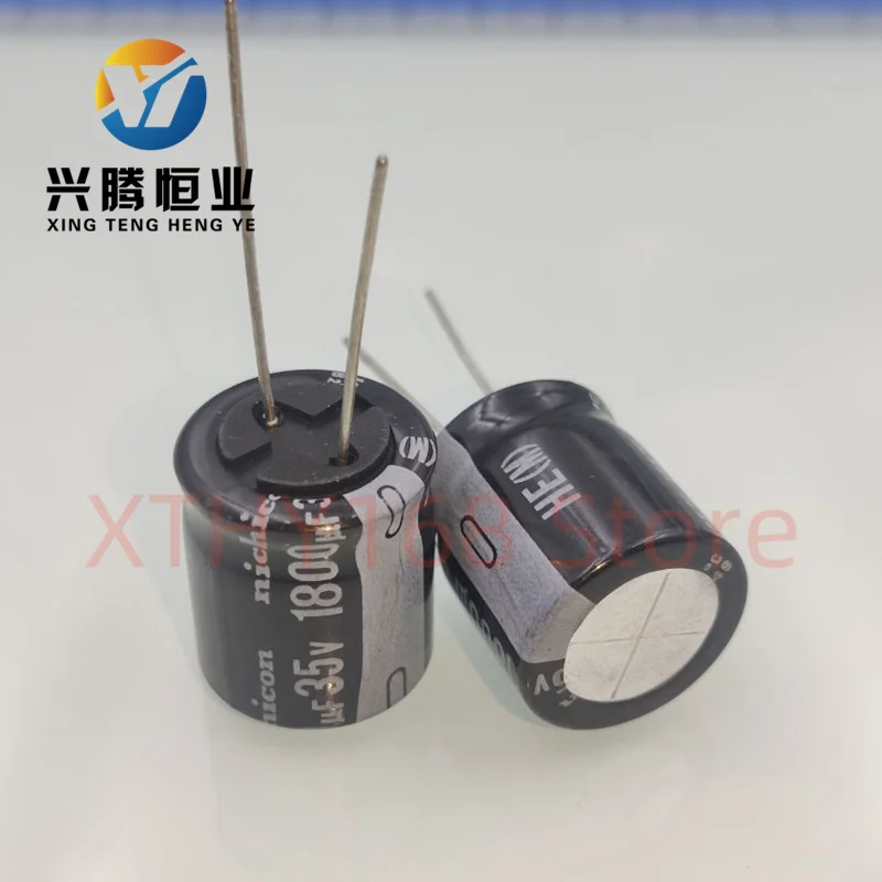 10PCS Original 1800UF 35V Japanese Nichicon Electrolytic Capacitor 35V 1800UF 18X20 HE High Frequency and Low Resistance