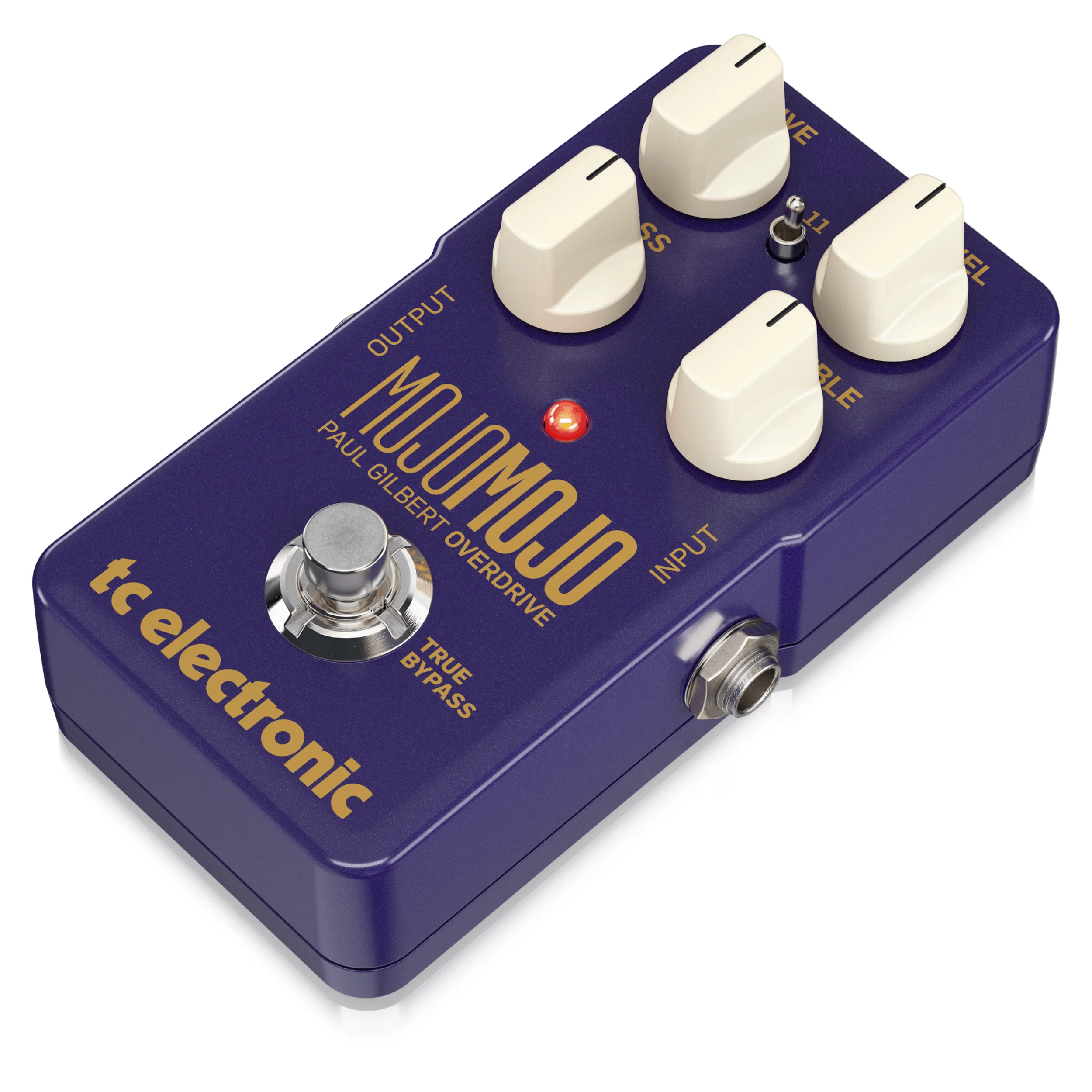 TC electronic MOJO PAUL GILBERT-EDITION Overdrive Pedal with 4-knob interface enables extensive tonal tweaking