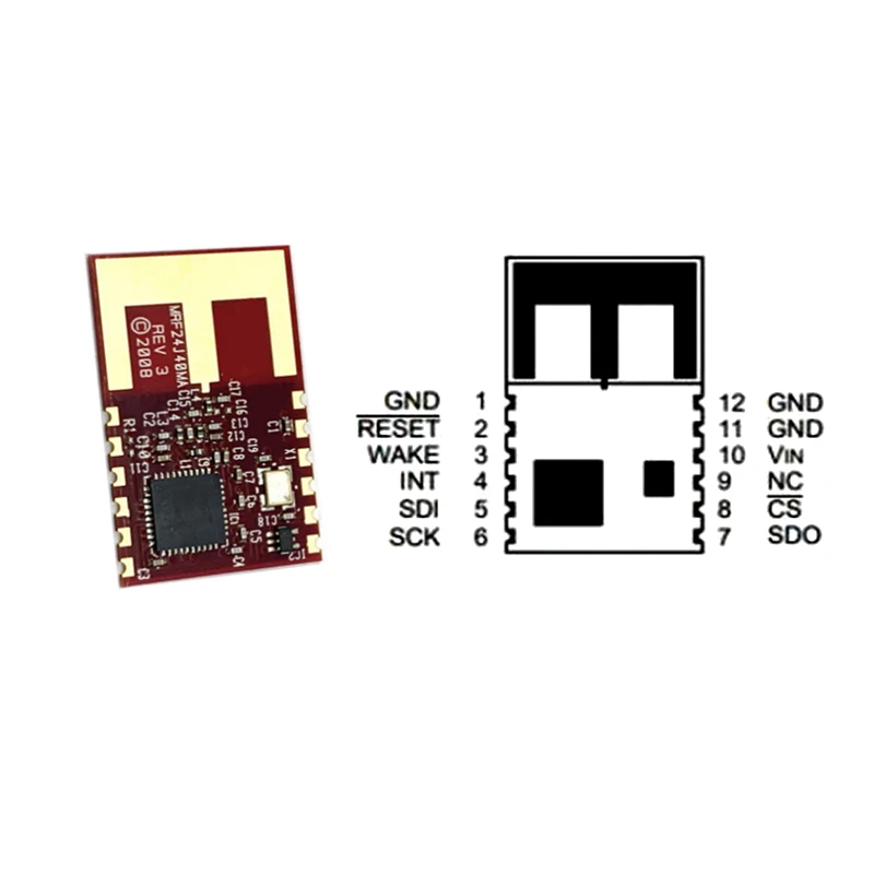 Módulos originais MRF24J40MA-I/RM Zigbee - 802.15.4 2.4GHz IEEE 802.15.4 Módulo Transceptor