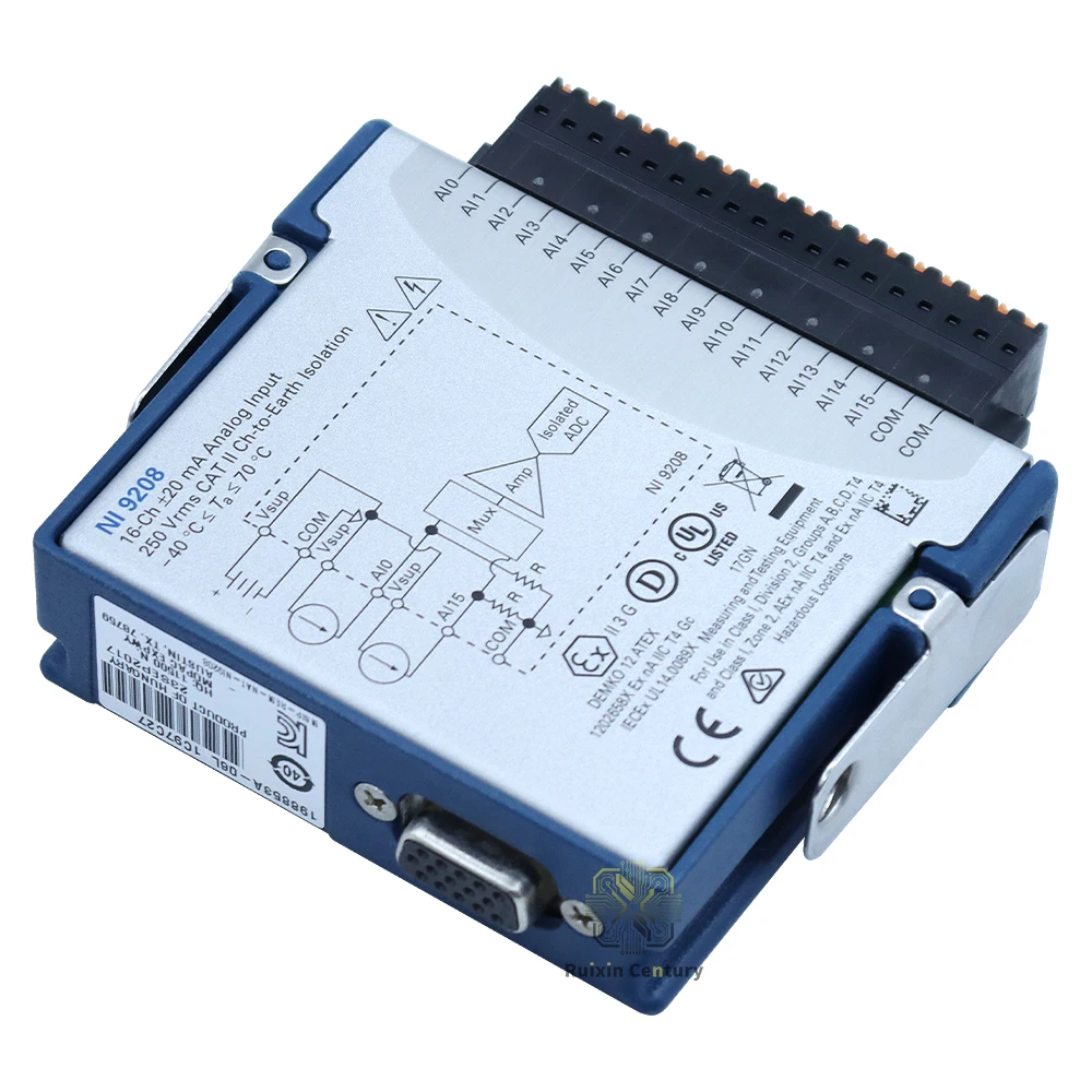 FOR NI-9208 500 S/s ±20 mA 16-Channel C-Series Current Input Module 785041-01 Board High-Accuracy Low-Noise for cDAQ/RIO Genuine