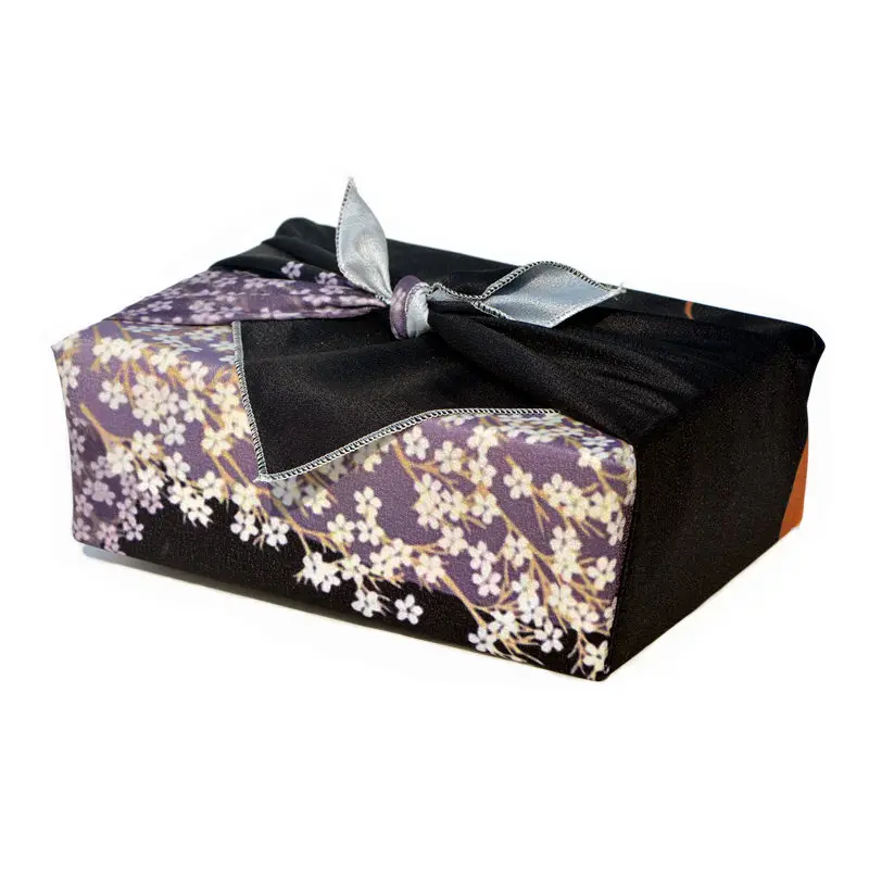 Japanese Style Handkerchief Furoshiki Polyester Material Concise Style One Side Printed Bento Wrapping Cloth Many Uses