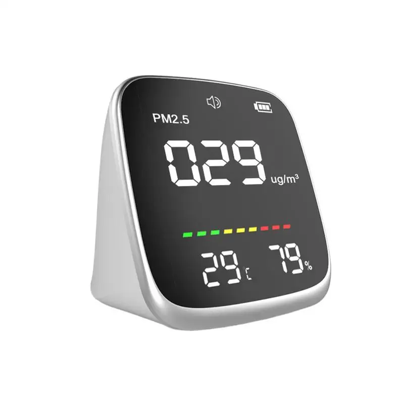 Air Quality Monitor Portable Air Quality Management Device PM2.5 Temperature And Humidity Measurement Tool With LED Digital