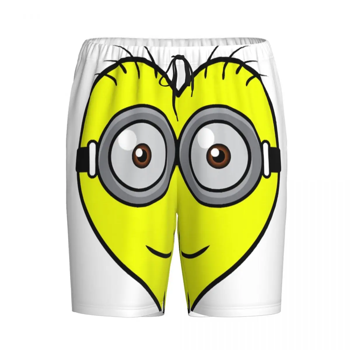 Custom Cartoon Animation Minions Pajama Bottoms Men Lounge Sleep Shorts Stretch Sleepwear Pjs with Pockets