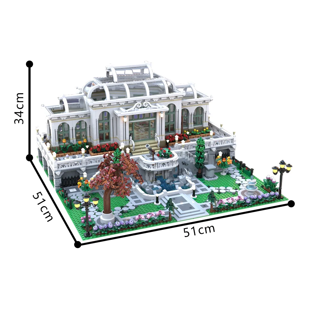 Gobricks MOC Grand Botanic Palace Garden Building Blocks Model City park streetscape architecture Bricks Assembled Toy kids Gift