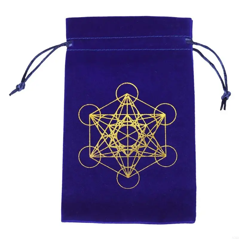 Borsa stoccaggio del velluto portatile per sacchetto divinazione Metatron Card per bambini ADU A70D