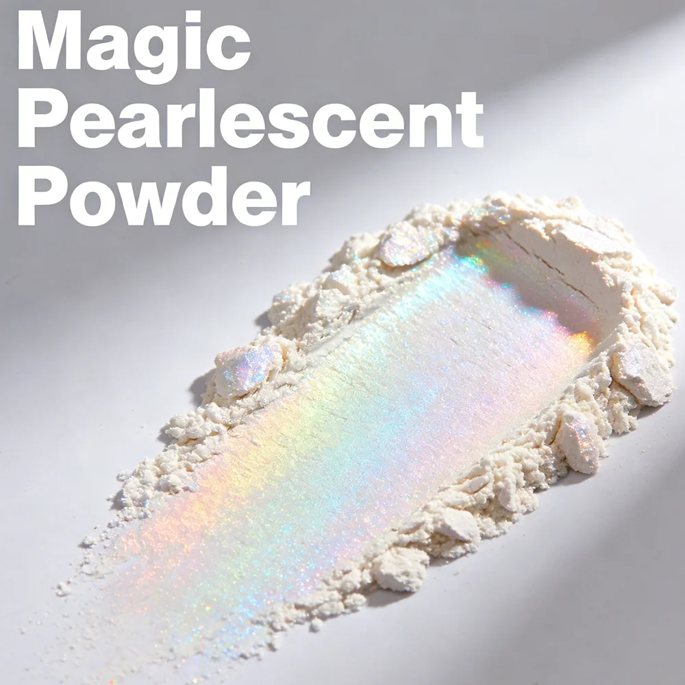 

500g/1000g Pearlescent Chrome Mica Powder, White Symphony Pigment for Cosmetics, Soap & Car Paint Dyeing