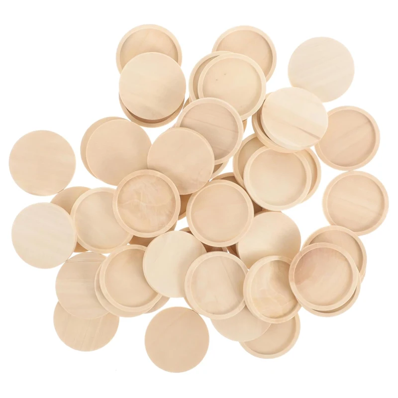 10pcs 3cm DIY Jewelry Accessories, Wood Bezel Blanks Setting Round Craft Base Pendant Tray for DIY Crafting Jewelry Making