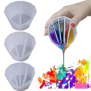 DIY エポキシシリコーンカラーミキシングカップ調色調剤カップクラフト鋳造ツール