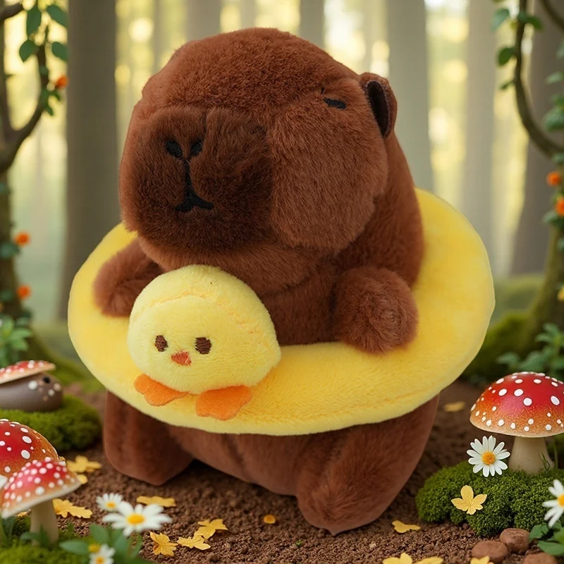 

1-20PCS Kapybara Plush Toy Keychain Summer Flavour Water Dolphin Cartoon Cute Plush Charms Bag Charms Christmas Decoration