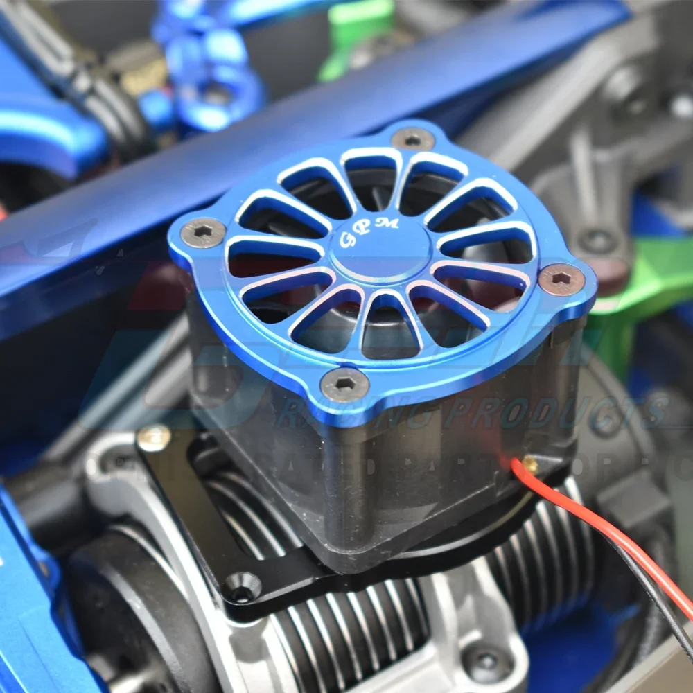 GPM Metal Aluminium Alloy Motor Radiator Motor Cooling Fan for Traxxas 1/8 Sledge 4WD Monster Truck 95076-4 RC Car Upgrade Parts