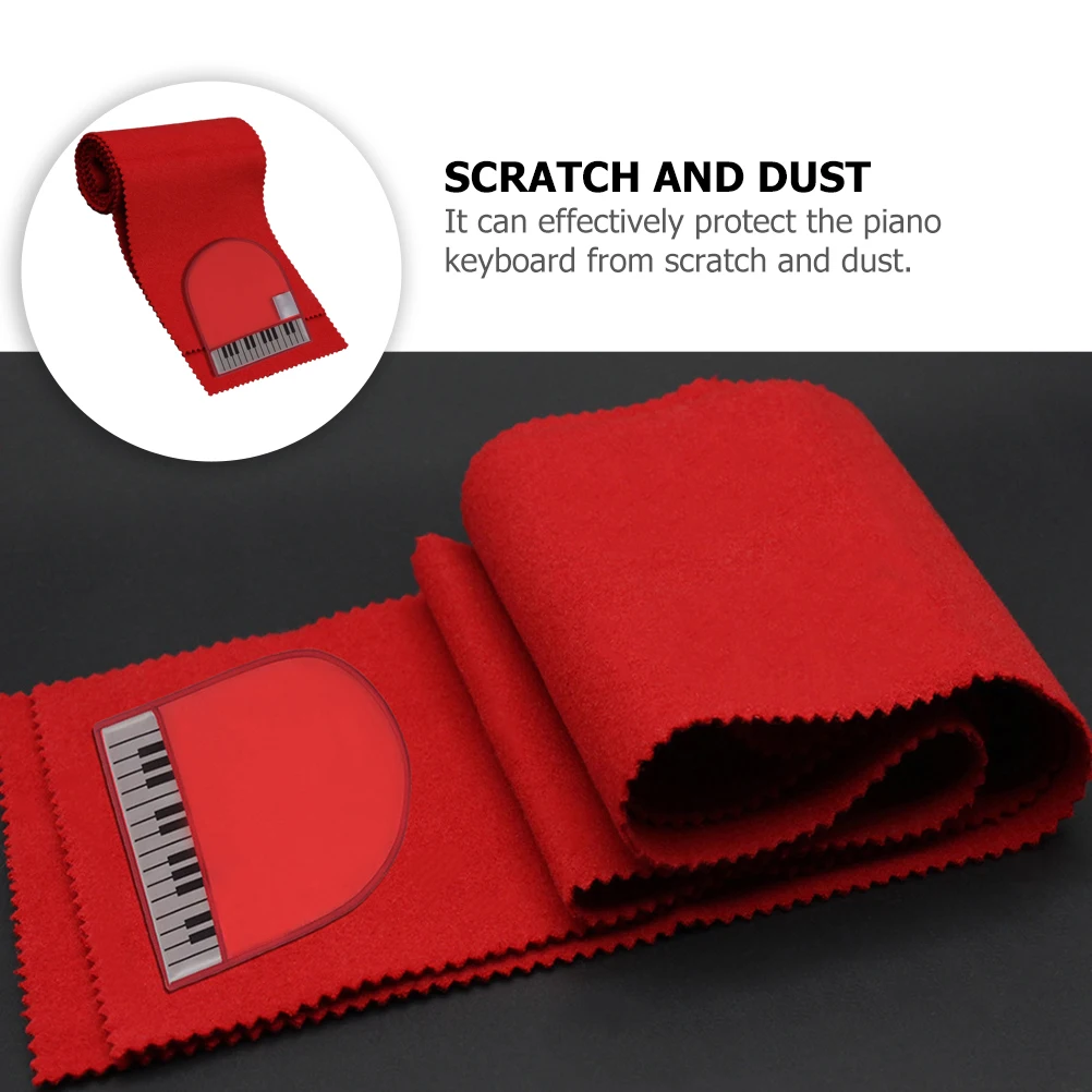 

1 set 1 Set Piano Cover Protector Soft Durable 88-Key Anti-Scratch Dustproof Foldable Cloth Piano Necessity Home Key Protector